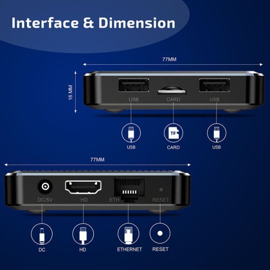 Tv Box X98Q, 4K, S905W2, 2/16Gb, Wi-Fi 2.4/5Ghz, Android 11