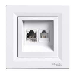 Schneider Electric Επιτοίχια Πρίζα Δικτύου Rj45 & Rj12 Asfora Eph4900121 Schneider Electric Επιτοίχια Πρίζα Δικτύου Rj45 & Rj12 Asfora Eph4900121