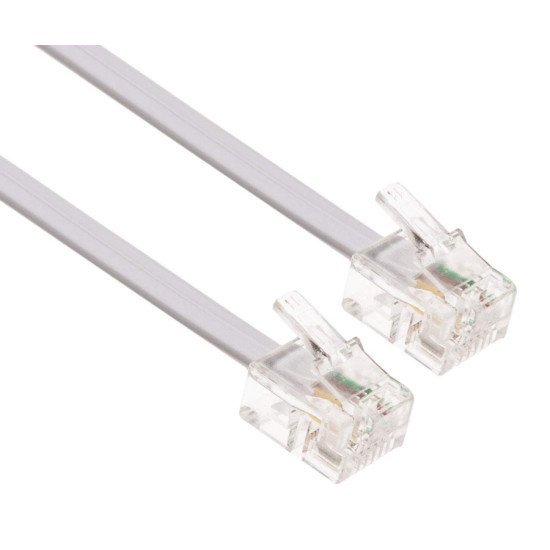 Powertech Καλώδιο Τηλεφώνου Rj11 6P4C Cab-T003, 3M, Λευκό