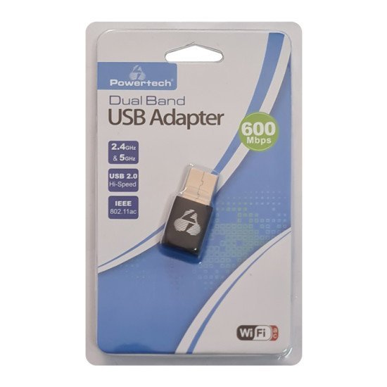 Powertech Ασύρματος Usb Αντάπτορας Pt-1041, Ac600 600Mbps, 2.4/5Ghz Wifi Powertech Ασύρματος Usb Αντάπτορας Pt-1041, Ac600 600Mbps, 2.4/5Ghz Wifi