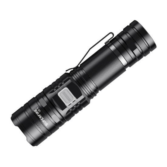 Supfire Φορητός Φακός V8-S Με Zoom, 36W, 2000Lm, 5200Mah, Έως 300M