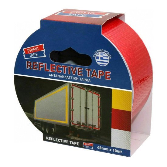 Primo Tape Αντανακλαστική Ταινία Sel-025, 48Mm X 10M, Κόκκινη Primo Tape Αντανακλαστική Ταινία Sel-025, 48Mm X 10M, Κόκκινη