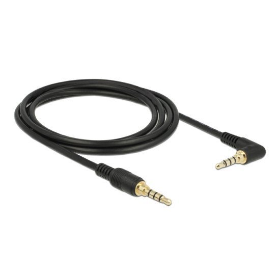 Delock Καλώδιο 3.5Mm 85613, Γωνιακό, 24Awg, Gold Plated, 2M, Μαύρο Delock Καλώδιο 3.5Mm 85613, Γωνιακό, 24Awg, Gold Plated, 2M, Μαύρο