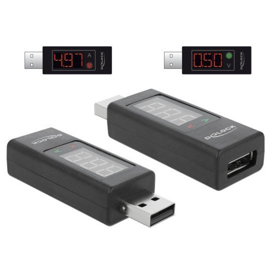 Delock Αντάπτορας Usb 65569 Με Οθόνη Ένδειξης V/A, Έως 5V/4A, Μαύρος Delock Αντάπτορας Usb 65569 Με Οθόνη Ένδειξης V/A, Έως 5V/4A, Μαύρος