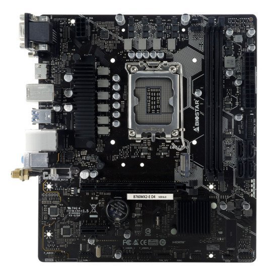 Biostar Μητρική B760Mx2-E D4, 2X Ddr4, S1700, Uatx, 2.5G Lan, Ver. 6.0 Biostar Μητρική B760Mx2-E D4, 2X Ddr4, S1700, Uatx, 2.5G Lan, Ver. 6.0