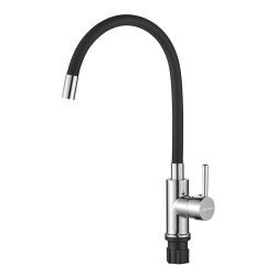 Bruno Αναμεικτική Μπαταρία Κουζίνας M54804-006C-S626, Εύκαμπτη, Μαύρη