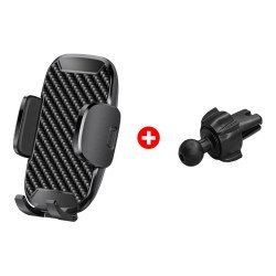 Powertech Βάση Smartphone Για Αεραγωγό Αυτοκινήτου Bndl-0155, Μαύρη