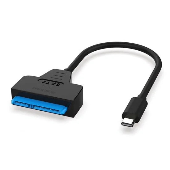 Powertech Καλώδιο Usb-C Σε Sata Pth-083, 6Gbps, 2.5" & 3.5" Hdd, Μαύρο