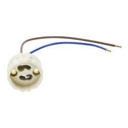 Optonica Ντουί Λάμπας Gu10 Με Καλώδια 5187, 250V 2A, Κεραμικό, Λευκό Optonica Ντουί Λάμπας Gu10 Με Καλώδια 5187, 250V 2A, Κεραμικό, Λευκό