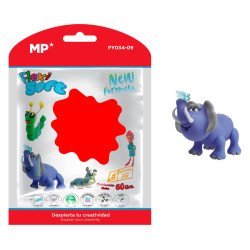 Mp Πλαστελίνη Py034-09, Χωρίς Γλουτένη, 60Γρ, Κόκκινη