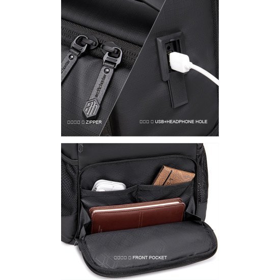 Arctic Hunter Τσάντα Πλάτης B00532 Με Θήκη Laptop 15.6", 28L, Μαύρη Arctic Hunter Τσάντα Πλάτης B00532 Με Θήκη Laptop 15.6", 28L, Μαύρη