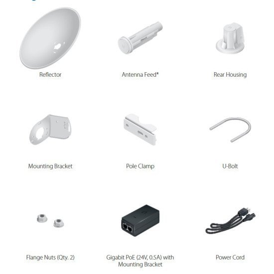 Ubiquiti Uisp Airmax Powerbeam M5 400 Mm Bridge, 5Ghz, 25Dbi Ubiquiti Uisp Airmax Powerbeam M5 400 Mm Bridge, 5Ghz, 25Dbi