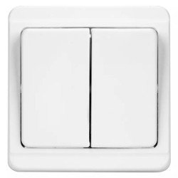 Tesla Stropkov Διακόπτης Κομμυτατέρ Standard A0214, Διπλός, Λευκός Tesla Stropkov Διακόπτης Κομμυτατέρ Standard A0214, Διπλός, Λευκός