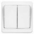Tesla Stropkov Διακόπτης Κομμυτατέρ Standard A0214, Διπλός, Λευκός