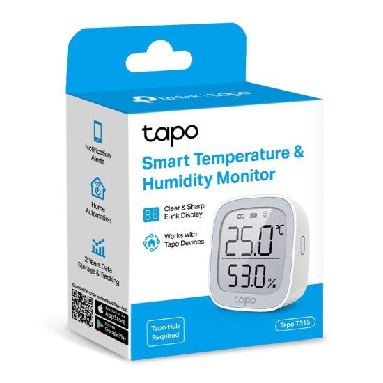 Tp-Link Smart Θερμόμετρο & Υγρασιόμετρο Tapo T315, -20~60 °C, Ver 1.0 Tp-Link Smart Θερμόμετρο & Υγρασιόμετρο Tapo T315, -20~60 °C, Ver 1.0