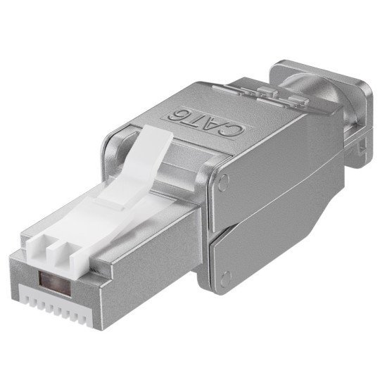 Goobay Βύσμα Rj45 Cat 6 Stp 38293, Tool-Free, Ασημί