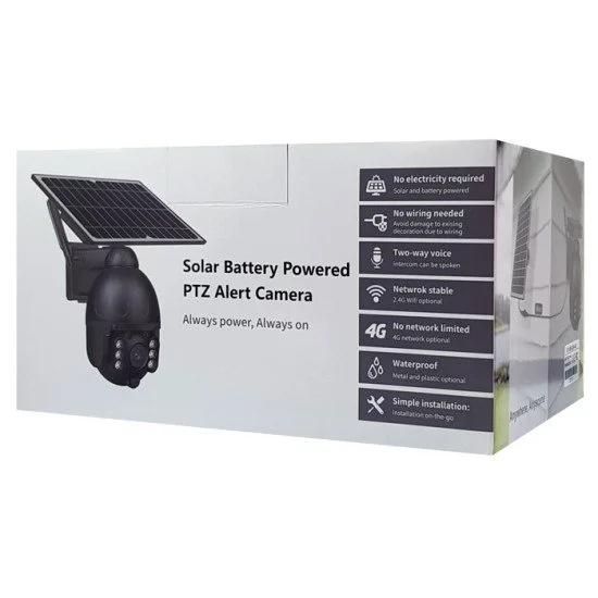 Sectec Smart Ηλιακή 4G Κάμερα St-S588M-3M-4G, 3Mp, Pir, Cloud/Micro Sd
