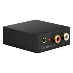 Goobay Μετατροπέας Ήχου 58493, Coaxial/Toslink Σε 2X Rca, Μαύρος