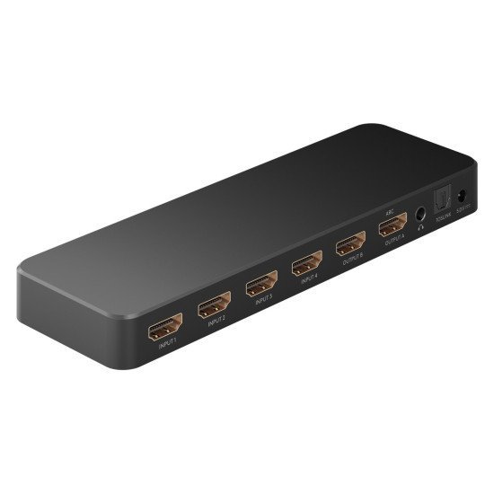 Goobay Hdmi Matrix Switch 58479, 4-In Σε 2-Out, 4K/60Hz, Μαύρο