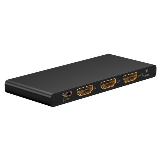 Goobay Hdmi Splitter 58481, 1-In Σε 2-Out, 4K/60Hz, Μαύρο