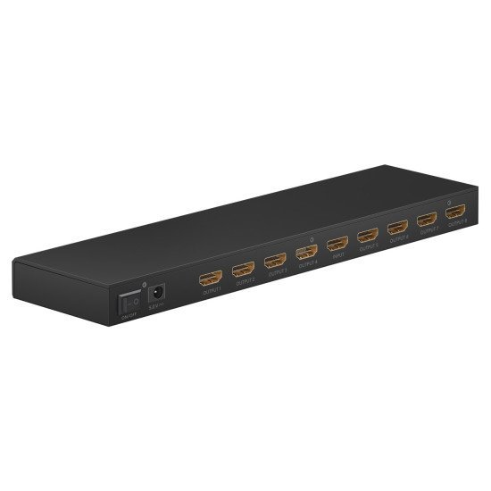Goobay Hdmi Splitter 58484, 1-In Σε 8-Out, 4K/60Hz, Μαύρο