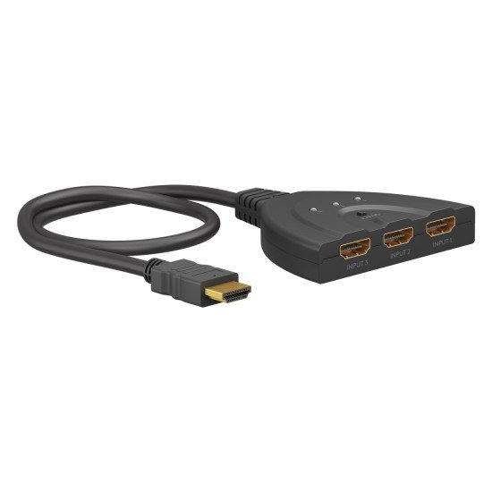 Goobay Hdmi Switch 58487, 3-In Σε 1-Out, 4K/30Hz, Μαύρο Goobay Hdmi Switch 58487, 3-In Σε 1-Out, 4K/30Hz, Μαύρο