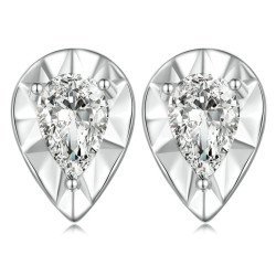 Bamoer Σκουλαρίκια Καρφωτά Bse804, Με Κυβική Ζιρκόνια, Ασήμι 925, Ασημί