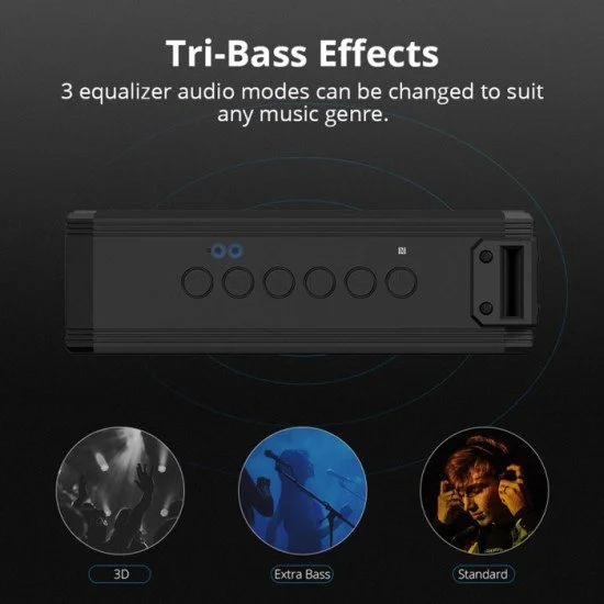 Tronsmart Φορητό Ηχείο Element Force+, 40W, Bluetooth, 6600Mah, Μαύρο Tronsmart Φορητό Ηχείο Element Force+, 40W, Bluetooth, 6600Mah, Μαύρο