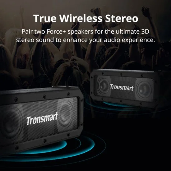 Tronsmart Φορητό Ηχείο Element Force+, 40W, Bluetooth, 6600Mah, Μαύρο Tronsmart Φορητό Ηχείο Element Force+, 40W, Bluetooth, 6600Mah, Μαύρο