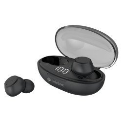 Celebrat Earphones Με Θήκη Φόρτισης Tws-W32, True Wireless, Μαύρα