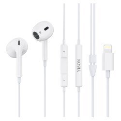 Yison Earphones Με Μικρόφωνο X7, Lightning, 1.2M, Λευκά