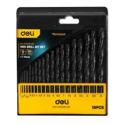 Deli Σετ Τρυπάνια Dh-Mhz019-Ed1 Για Σίδηρο Hss, 1-10Mm, Din 338, 19Τμχ Deli Σετ Τρυπάνια Dh-Mhz019-Ed1 Για Σίδηρο Hss, 1-10Mm, Din 338, 19Τμχ