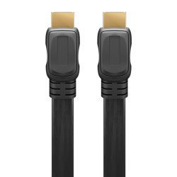 Goobay Καλώδιο Hdmi 2.0 Με Ethernet 61278, Flat, 18Gbit/S, 4K, 1.5M, Μαύρο