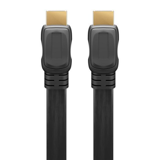 Goobay Καλώδιο Hdmi 2.0 Με Ethernet 61281, Flat, 18Gbit/S, 4K, 5M, Μαύρο Goobay Καλώδιο Hdmi 2.0 Με Ethernet 61281, Flat, 18Gbit/S, 4K, 5M, Μαύρο
