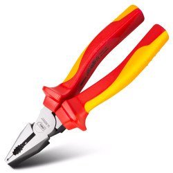Deli Πένσα Ίσια Ηλεκτρολόγου Dl512007, Μόνωση Vde 1000V, 18Cm