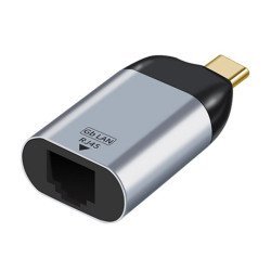 Powertech Αντάπτορας Usb-C Σε Rj45 Pth-095, 1000Mbps, Γκρι