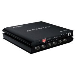 Hdmi Matrix Switch Cab-H155, 4-In Σε 2-Out, 8K/60Hz, Hdr/Hdcp, Μαύρο