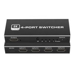 Hdmi Switch Cab-H149, 4-In Σε 1-Out, 4K/120Hz, 8K/60Hz, Μαύρο