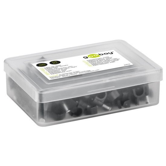 Goobay Ρόκα Στήριξης Καλωδίων 64679, 6Mm, Μαύρο, 100Τμχ Goobay Ρόκα Στήριξης Καλωδίων 64679, 6Mm, Μαύρο, 100Τμχ