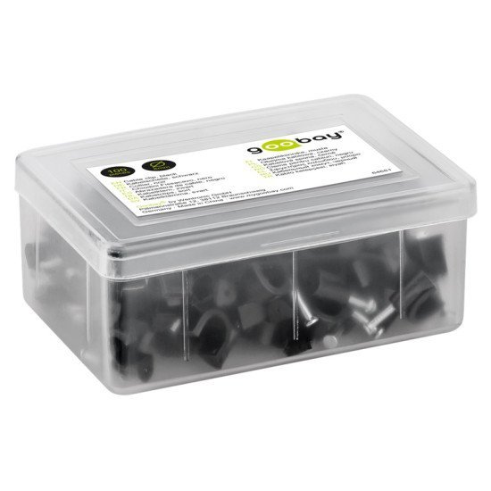 Goobay Ρόκα Στήριξης Καλωδίων 64681, 8Mm, Μαύρο, 100Τμχ