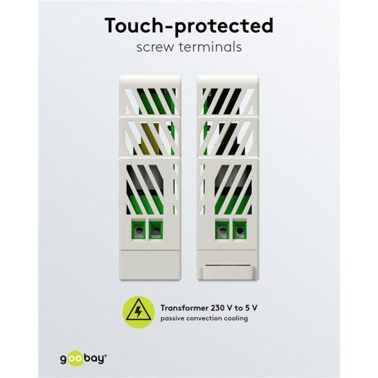 Goobay Τροφοδοτικό 59574 Για Din Rail, 5V/2.4A, 12W, Ip20 Goobay Τροφοδοτικό 59574 Για Din Rail, 5V/2.4A, 12W, Ip20