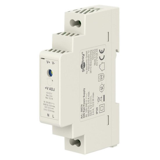 Goobay Τροφοδοτικό 59574 Για Din Rail, 5V/2.4A, 12W, Ip20 Goobay Τροφοδοτικό 59574 Για Din Rail, 5V/2.4A, 12W, Ip20