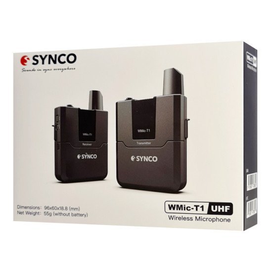 Synco Ασύρματο Μικρόφωνο Wmic-T1, Ενσωματωμένο Clip-On, Uhf, Γκρι