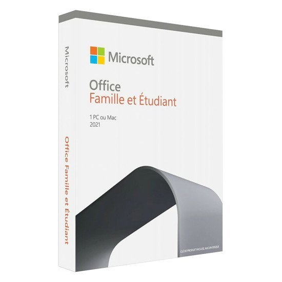 Microsoft Office Home & Student 2021 79G-05400, French, Medialess, 1 Pc
