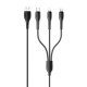 Usams Καλώδιο Usb Σε Usb-C/Lightning/Micro Usb Us-Sj374, 2A, 1M, Μαύρο Usams Καλώδιο Usb Σε Usb-C/Lightning/Micro Usb Us-Sj374, 2A, 1M, Μαύρο