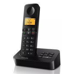 Philips Ασύρματο Τηλέφωνο D2651B-34, Με Ελληνικό Μενού, Μαύρο