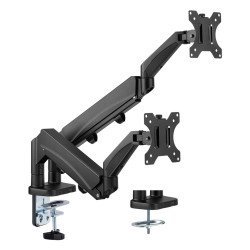 Brateck Βάση Γραφείου Ldt56-C024 Για 2 Οθόνες 17"-32", Έως 9Kg Ανά Οθόνη