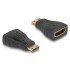 Delock Αντάπτορας Hdmi Σε Hdmi Mini 65244, Gold Plated, Μαύρος
