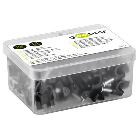 Goobay Ρόκα Στήριξης Καλωδίων 64678, 5Mm, Μαύρο, 100Τμχ