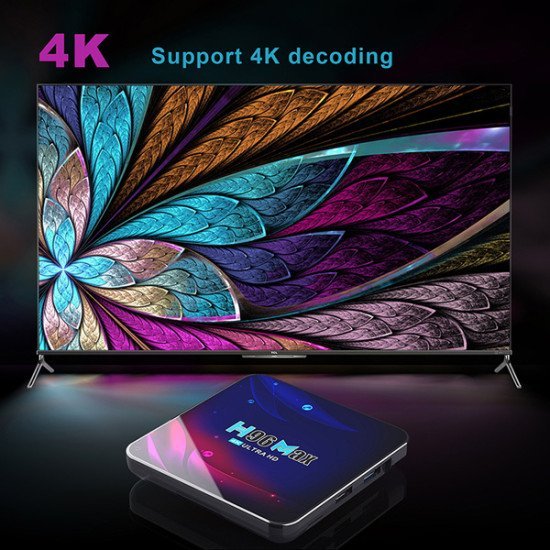 H96 Tv Box Max V11, 4K, Rk3318, 4/64Gb, Bluetooth Remote, Android 11